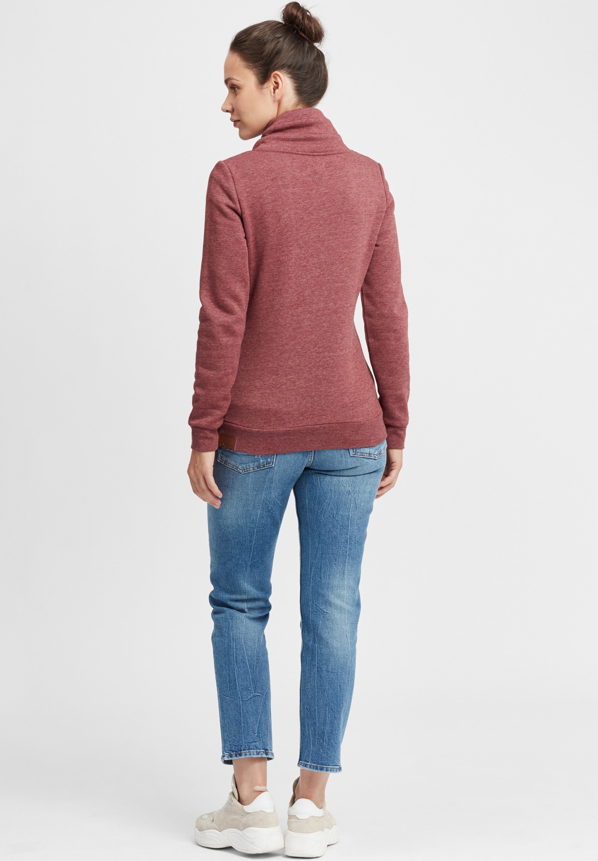 Oxmo OXVICKY - Sweatshirt met rits - wijnrood mel