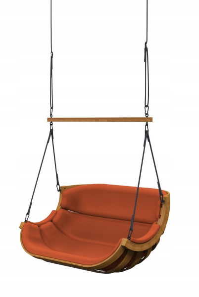 Podwójny Wieszany Fotel Alpha Terracotta Prosta belka Krzesło Podwieszane