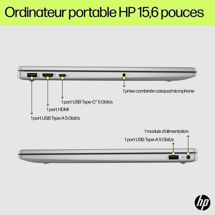 PC Portable HP 15-fd0122nf - Windows 11 - 15,6