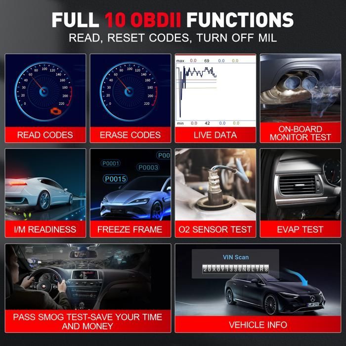 LAUNCH CRP123i V3.0 Elite Ferramenta de Diagnóstico Automotivo Multimarca, Sistemas ENG/ABS/SRS/AT 4, 7 Funções de Reset, AutoVIN