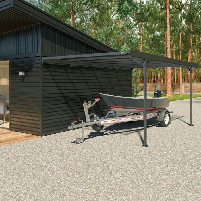 Garagem coberta de alumínio Trigano - Mistral Wall - 15 m²
