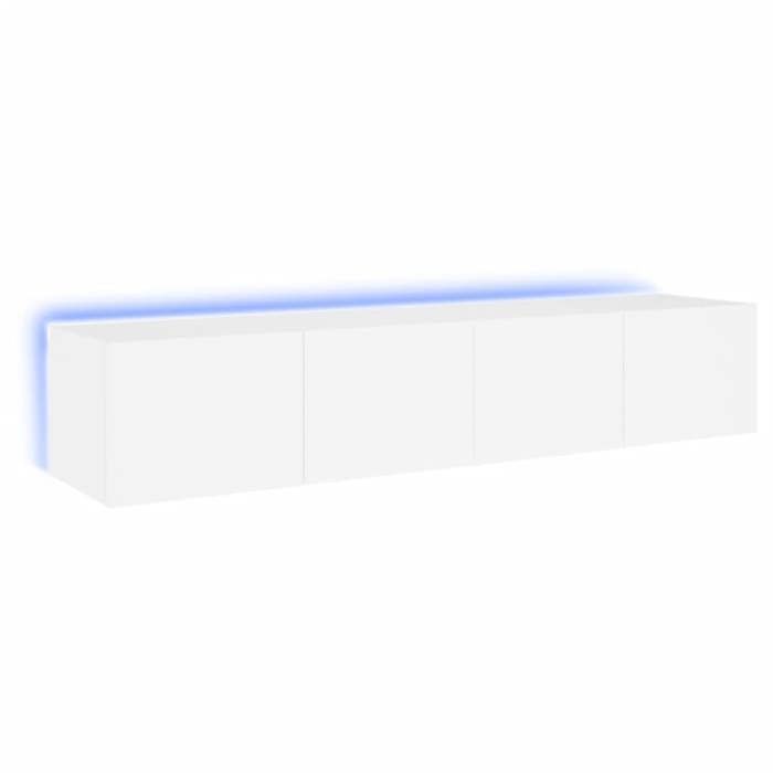 Muebles para TV de pared vidaXL con luces LED, 2 unidades, gabinetes suspendidos para TV con almacenamiento, muebles flotantes para TV 837282
