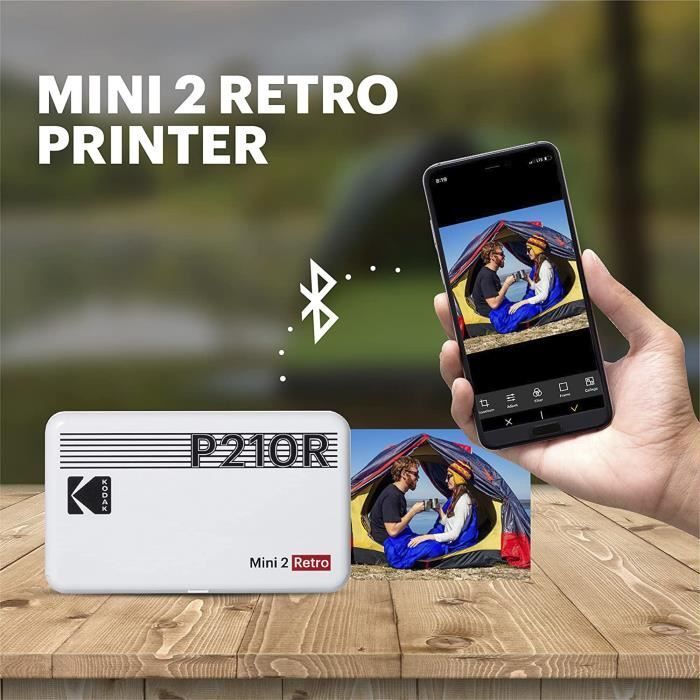 Kodak Mini 2 Mobiler Fotodrucker – Bluetooth – 5,4 x 8,6 cm – 68 Fotos inklusive