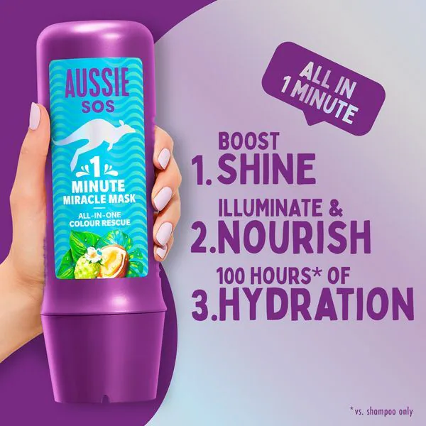 „AussieSOS“ 1 minutės stebuklinga spalvų kaukė, 250 ml