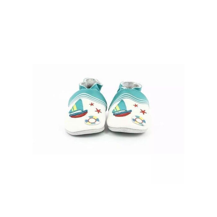 Pantofole per neonato - ROBEEZ - Bagnino - Bianche - Pelle - Comfort e supporto