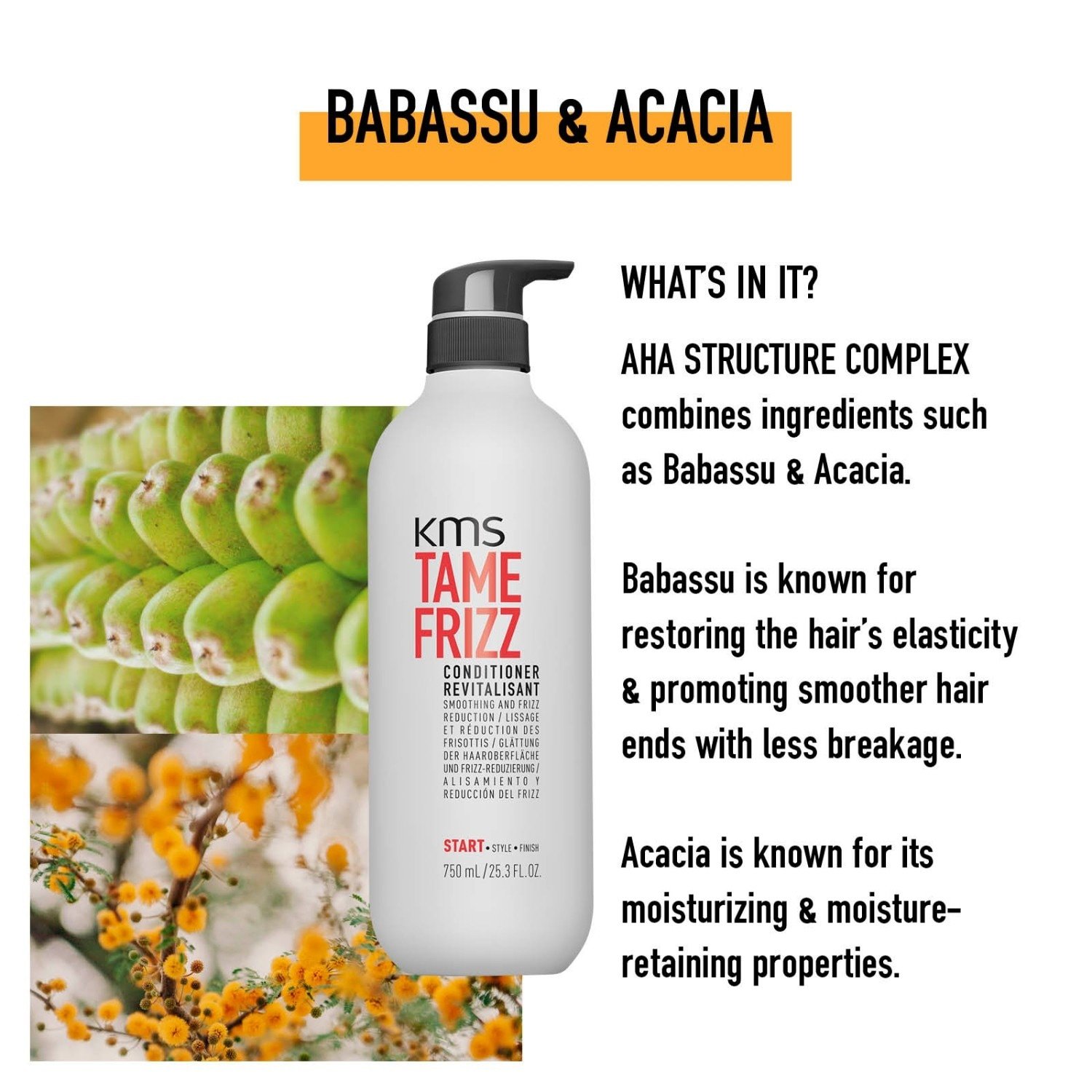 KMS kondicionierius Tame Frizz kondicionierius - 750 ml