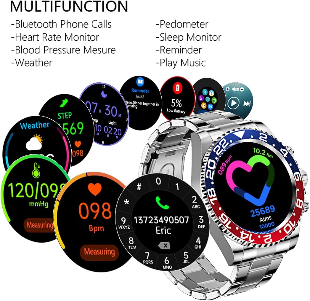 Smartwatch Smartek Edelstahl Smartwatch SW-AW12