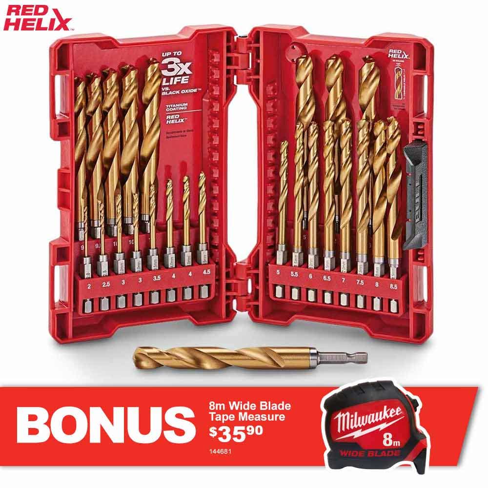Conjunto de Brocas Métricas Milwaukee 1/4