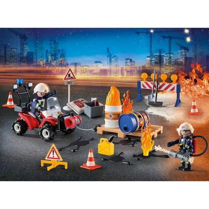 PLAYMOBIL Advent Calendar - Firefighters at a Construction Site - Model 9486 - Unisex