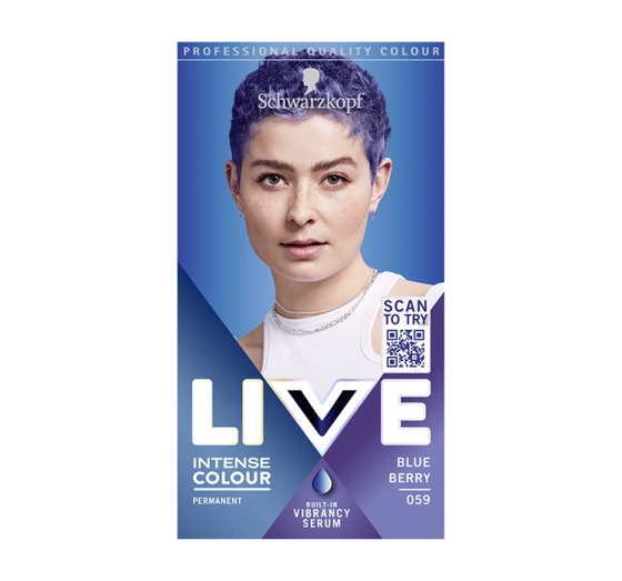 Schwarzkopf Live Intense Colour permanent farba do włosów 059 Blue Berry