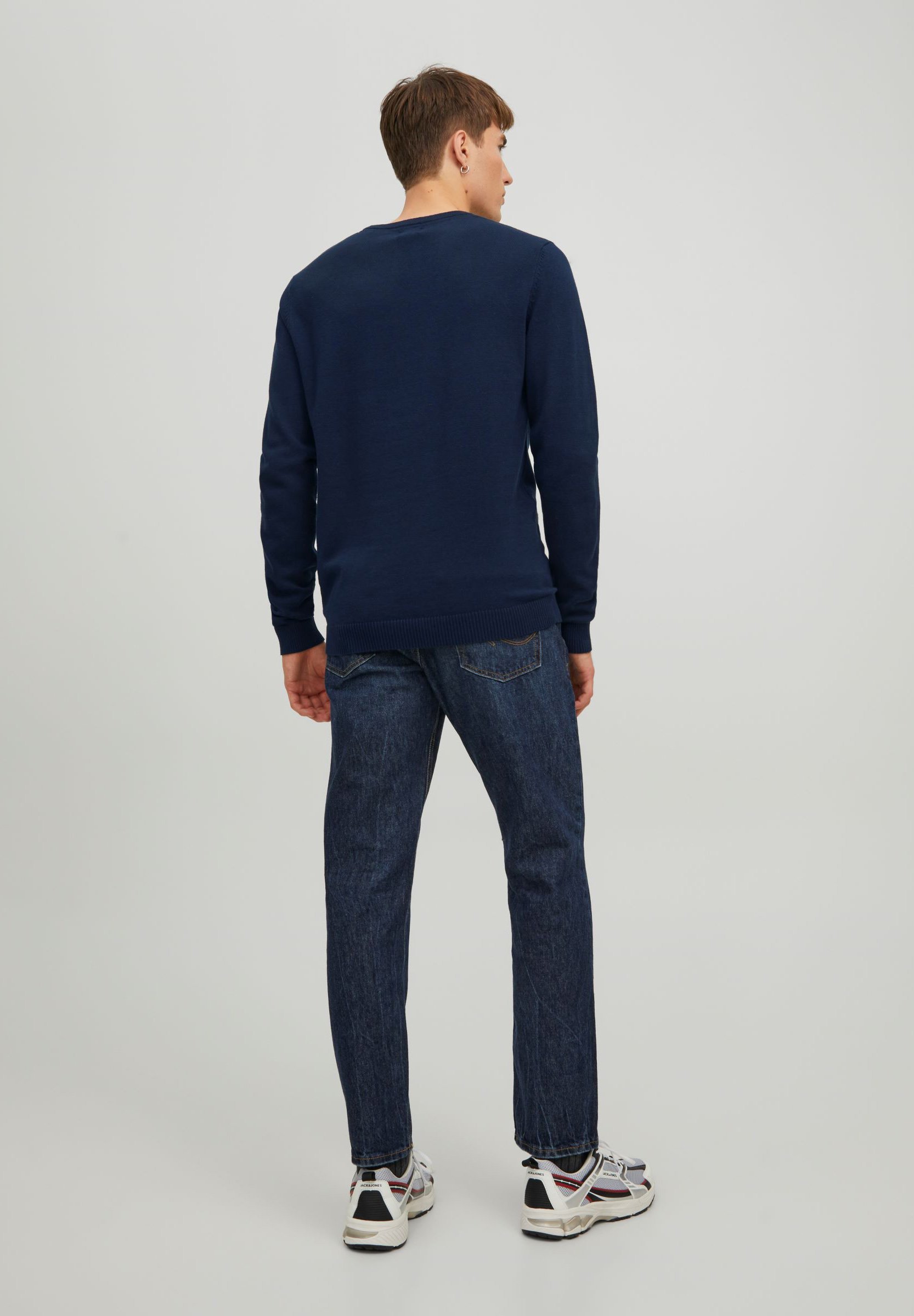 Jack & Jones JJEBASIC CREW NECK NOOS - Sweter - granatowa marynarka