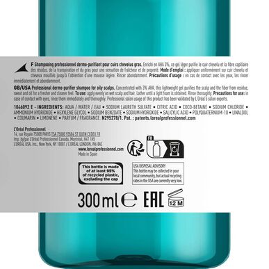 L'Oréal Professionnel Serie Expert Scalp Shampooing anti-herbes avancé pour cuirs chevelus sensibles et gras 300 ml