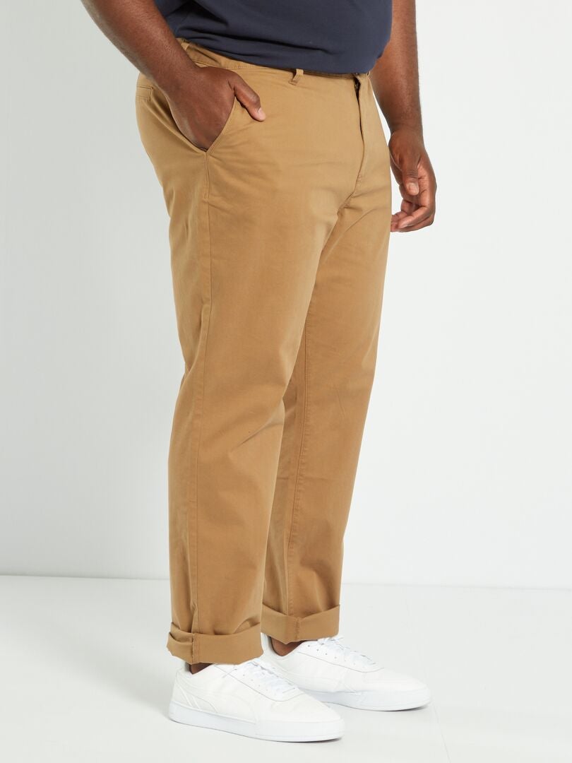 Nauwe chino broek maat L34 - bruin