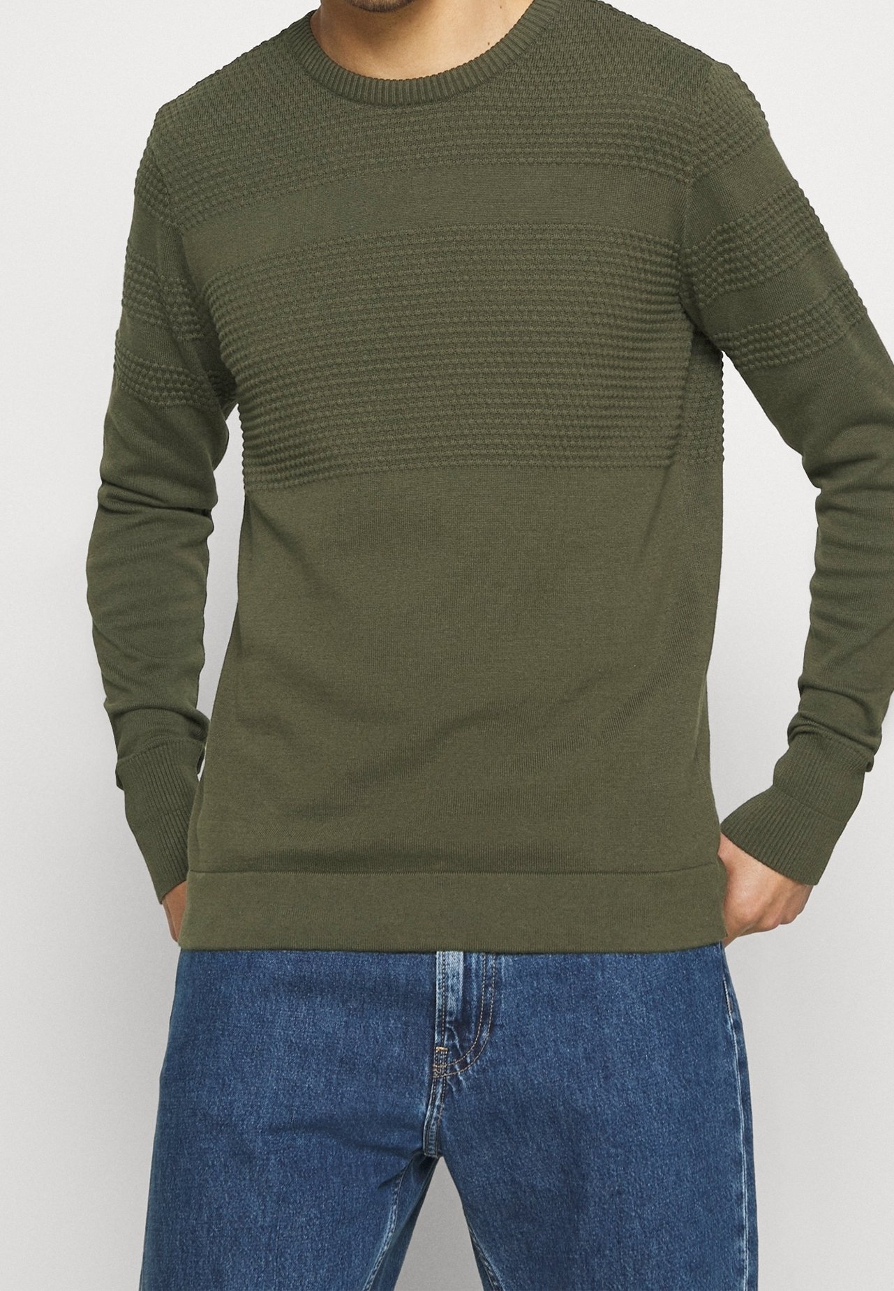 Pull KnowledgeCotton Apparel - vert foncé