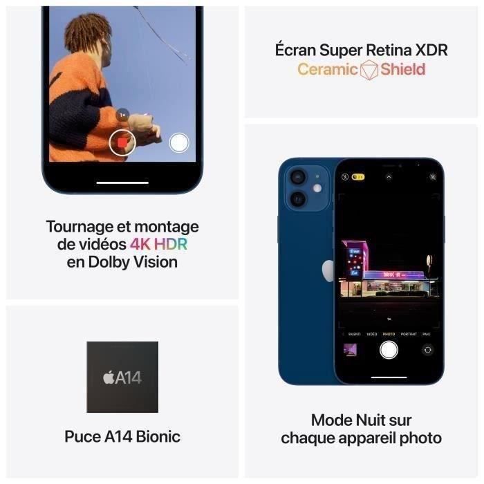 APPLE iPhone 12 mini 128Go Noir - Reconditionné - Excellent état