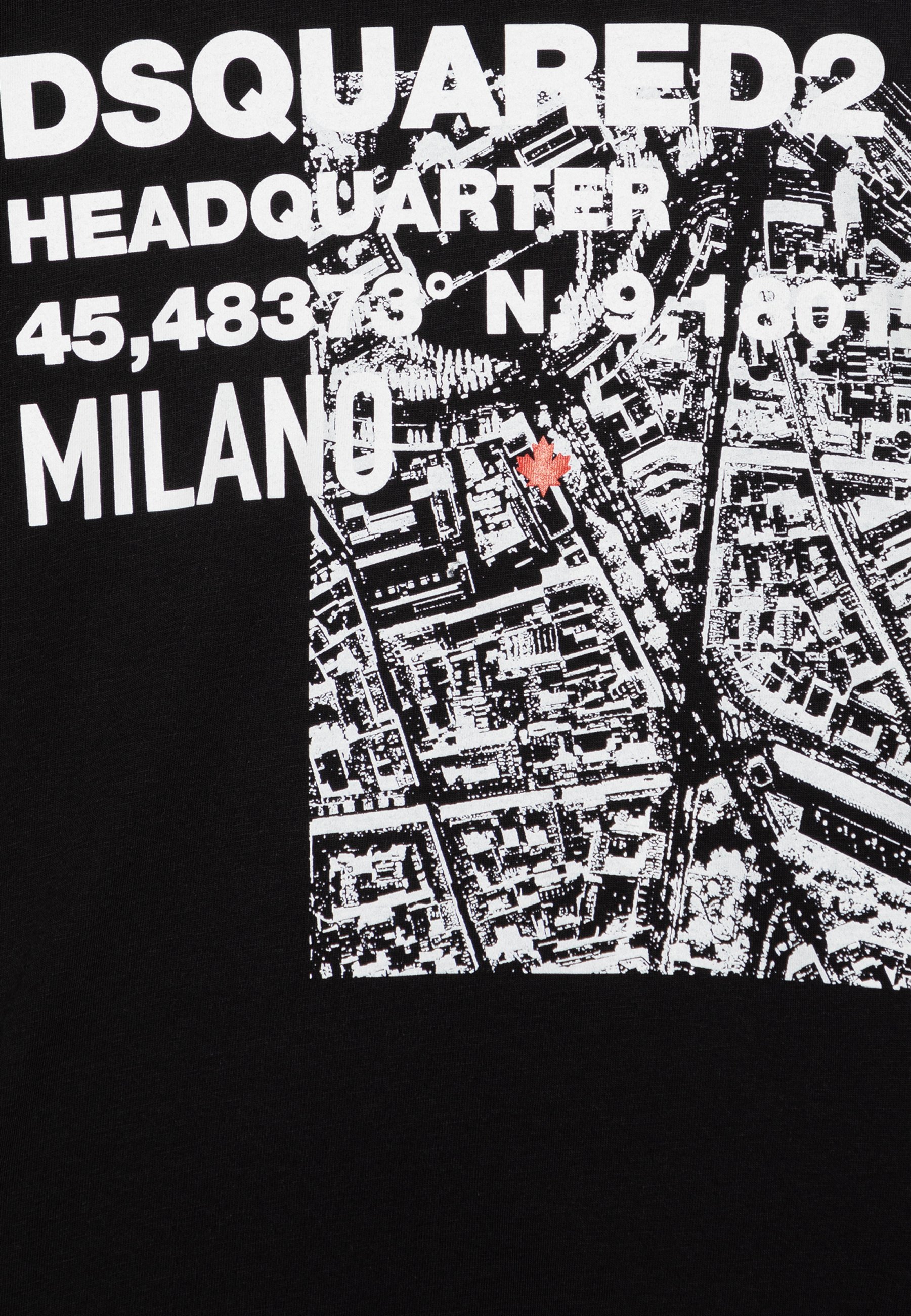 Dsquared2 SLOUCH FIT - T-shirt stampata - nera