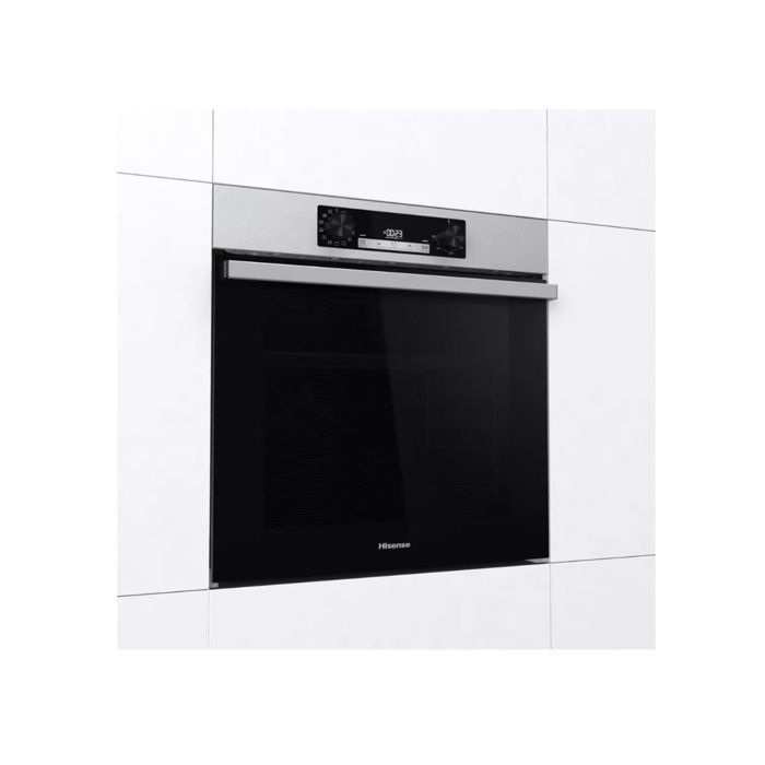 Horno empotrable Hisense de 77 L y 60 cm con limpieza pirolítica, acero inoxidable - BI64211EPX