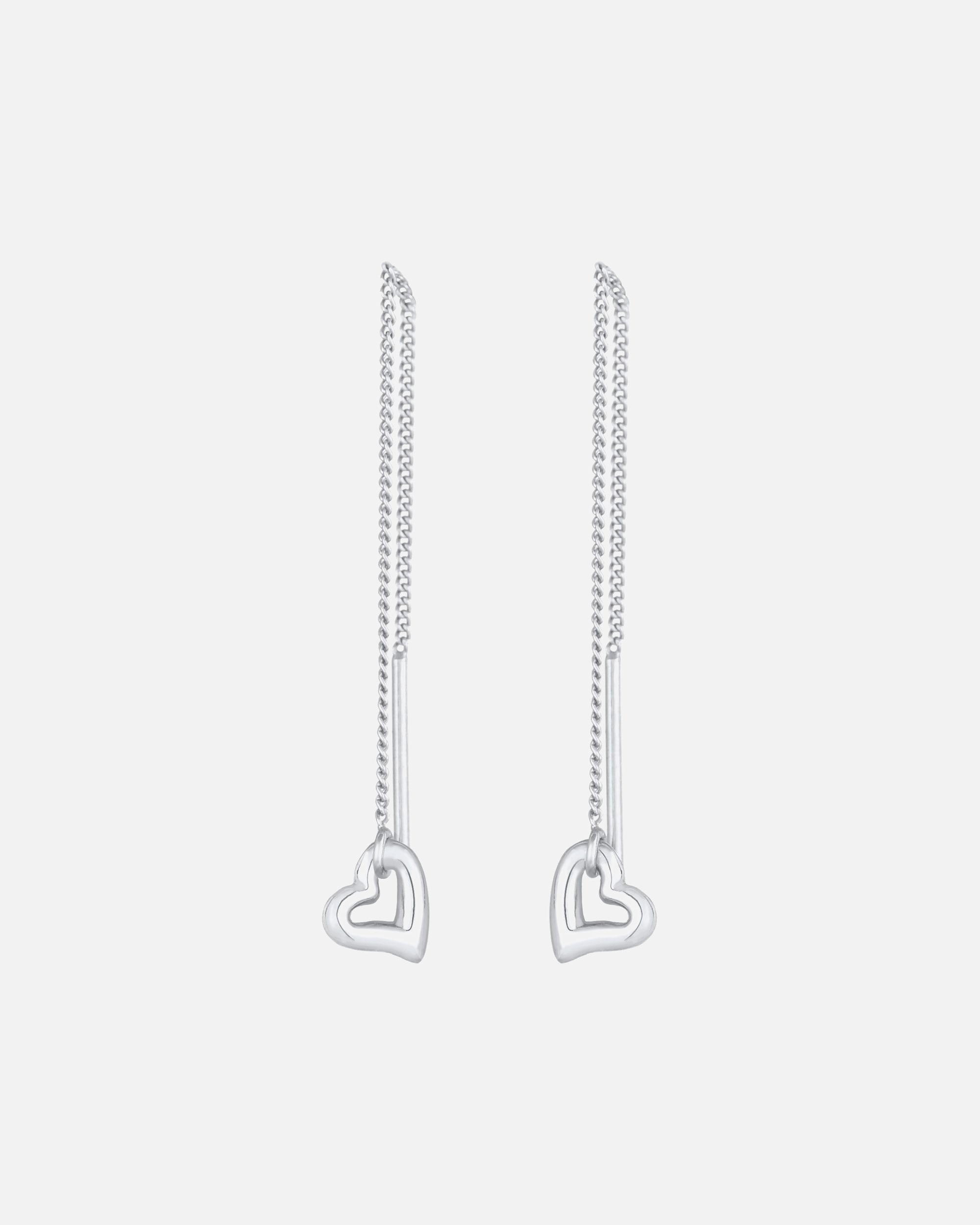 Elli Boucles d'oreilles dames Pull Through Heart Basic Trend en argent sterling 925