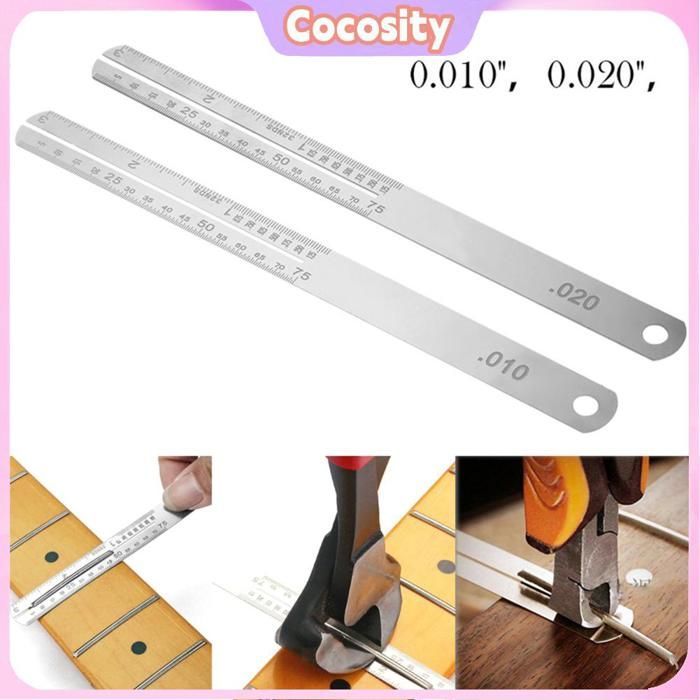 Cocosity Traste de guitarra de 0,02 pulgadas Traste de guitarra de 0,01 pulgadas Fragle con herramientas de protección de instrumentos 0,010 pulgadas Tipo 2