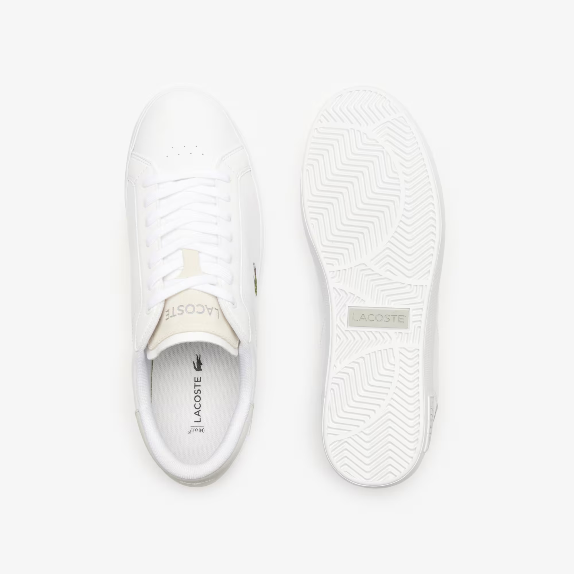 Men's Powercourt Logo Tongue Leather Sneakers