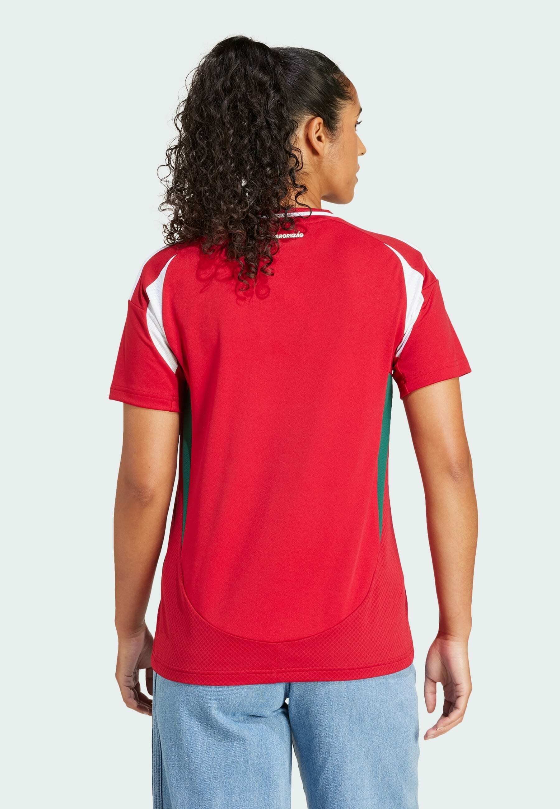adidas Performance HUNGARY 24 HOME - Sport T-shirt - teamoverwinning rood wit universiteitsgroen