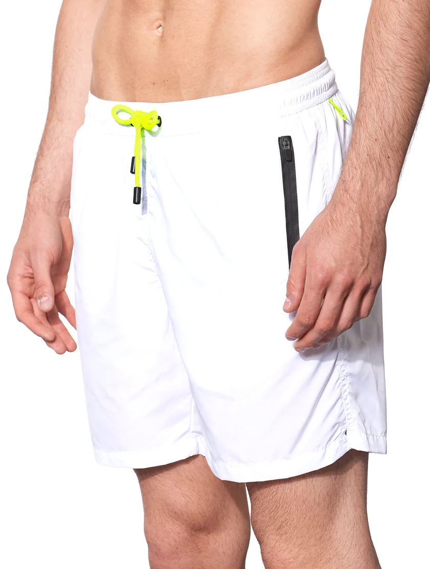 Witte lichtgewicht zwemkleding met ritssluiting