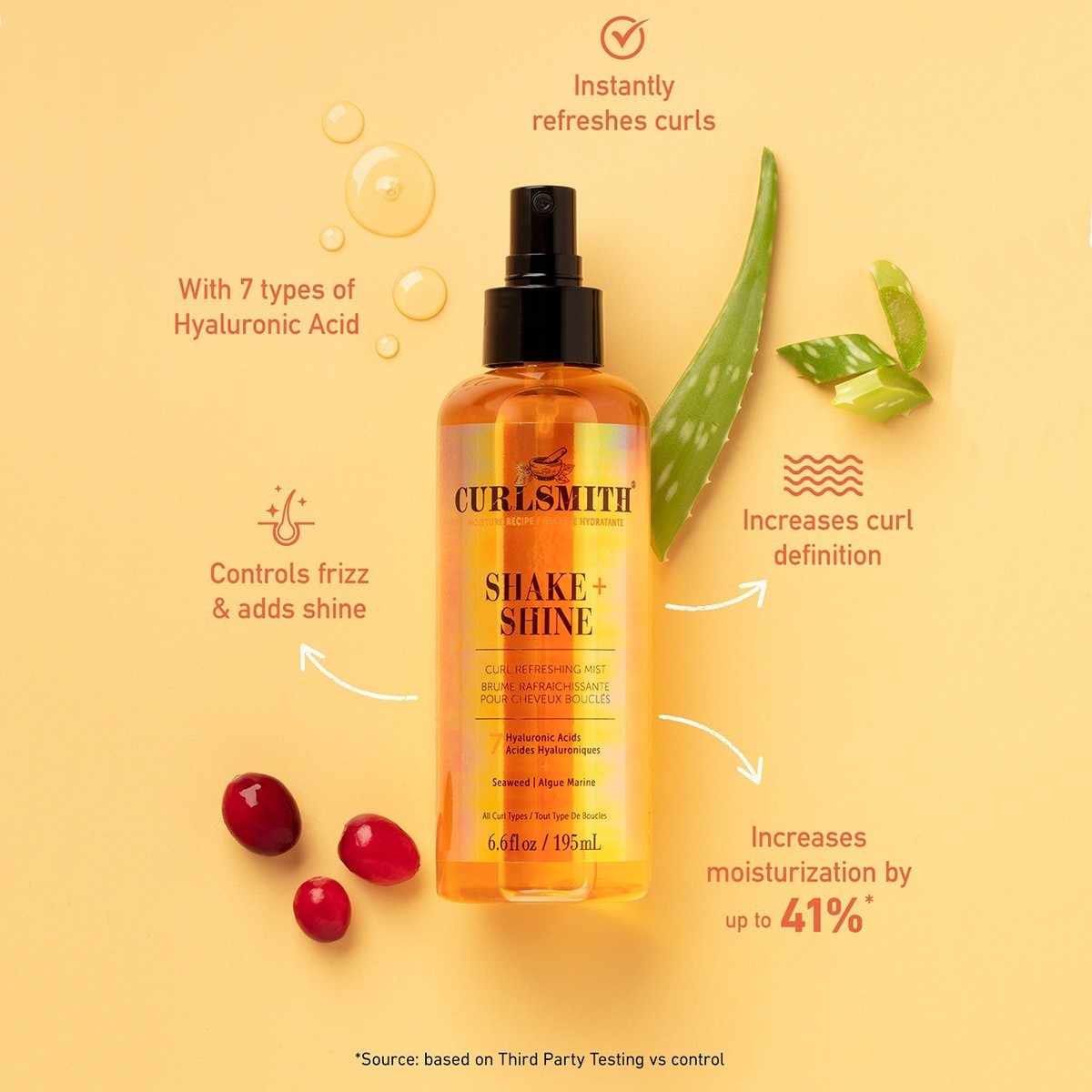 Curlsmith vlasový fluid Shake + Shine - 195 ml