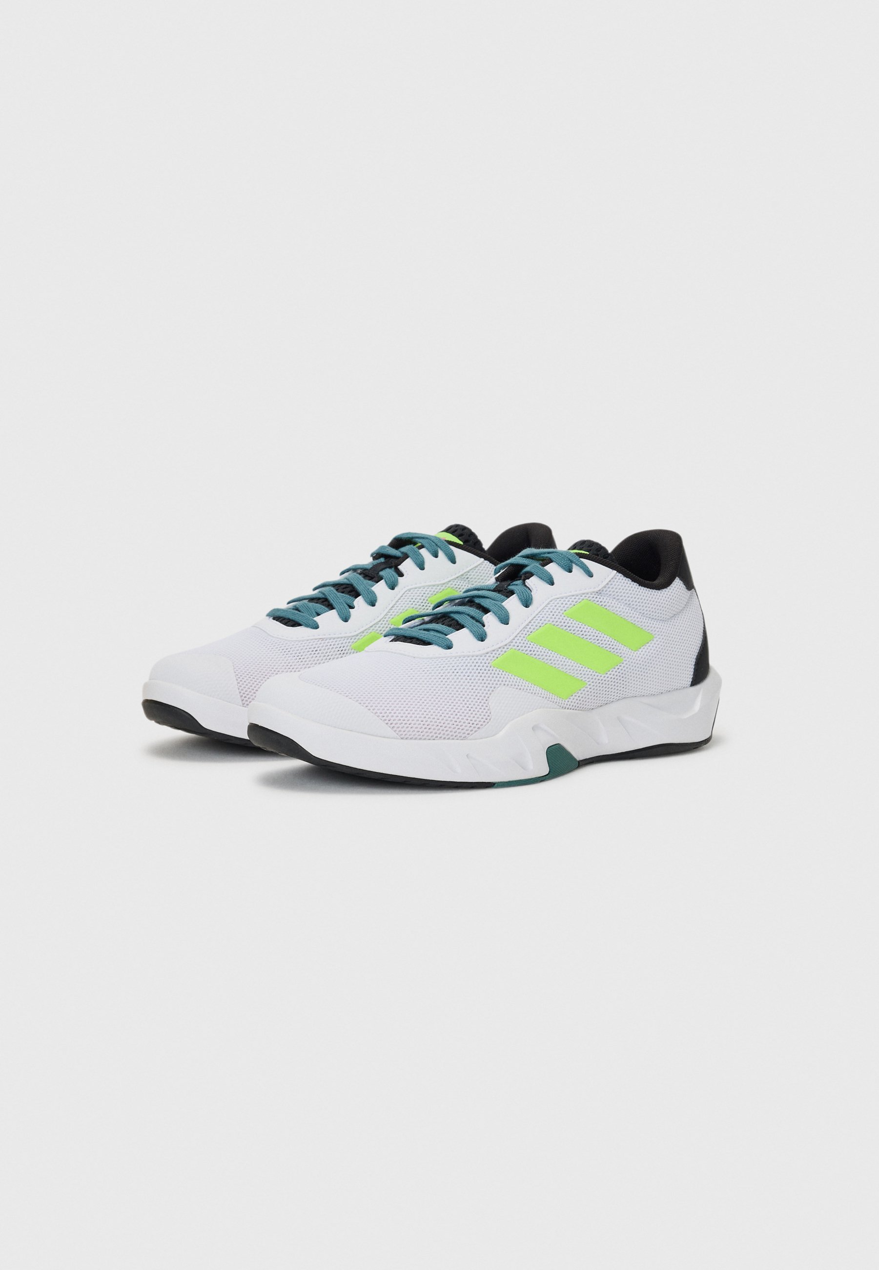 adidas Performance AMPLIMOVE - Trainingsschoen - wit/helder citroen/felroze