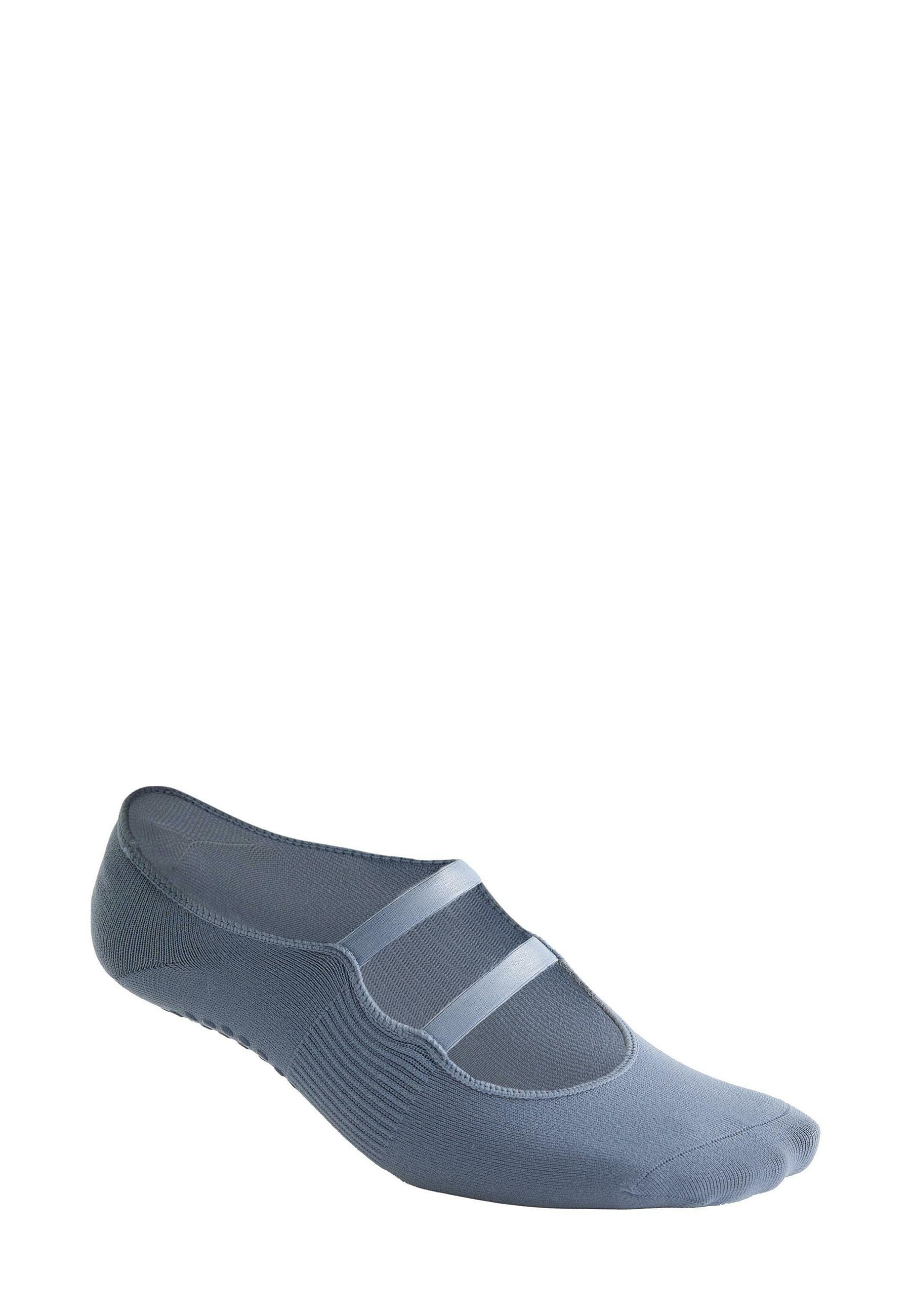 OYSHO 2 PAIA DI CALZINI DA YOGA E PILATES IN MISTO POLIAMMIDE CON CINGHIE PARALLELE - CALZINI DA ALLENAMENTO - denim blu