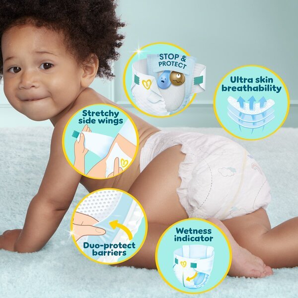 Pampers Premium Protection autiņbiksītes 7. izmēra (15+ kg), 17 gab.