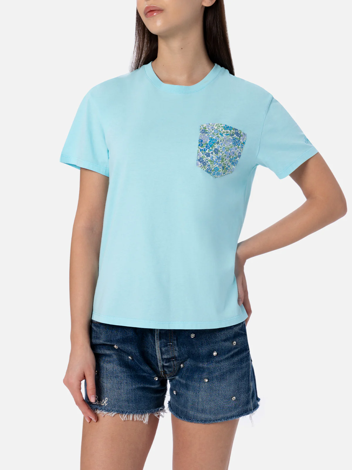 T-shirt girocollo in jersey di cotone da donna Emilie Joanna Luise con