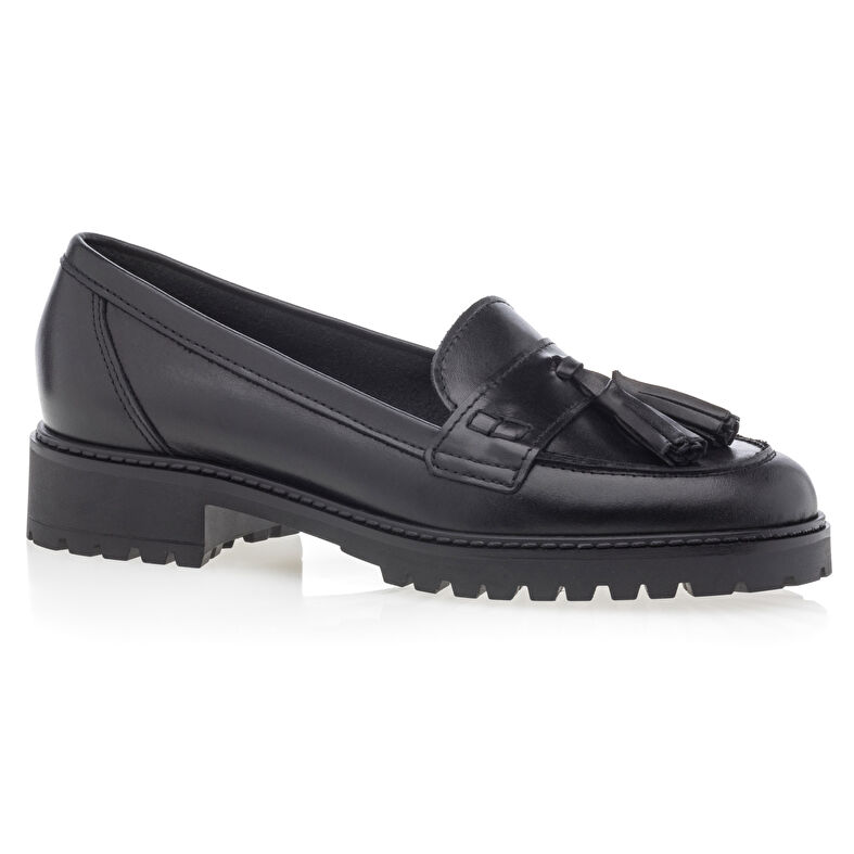 Schwarze Damen-Loafer/Bootsschuhe