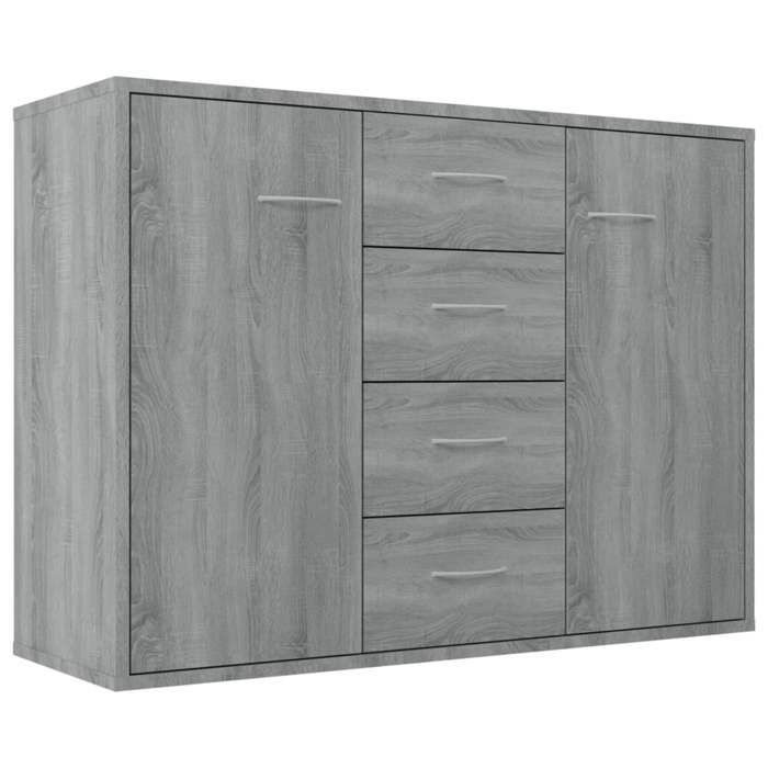Commode/Buffet contemporain, Sonoma gris, 88x30x65 cm, Bois d'ingénierie LL0000150995
