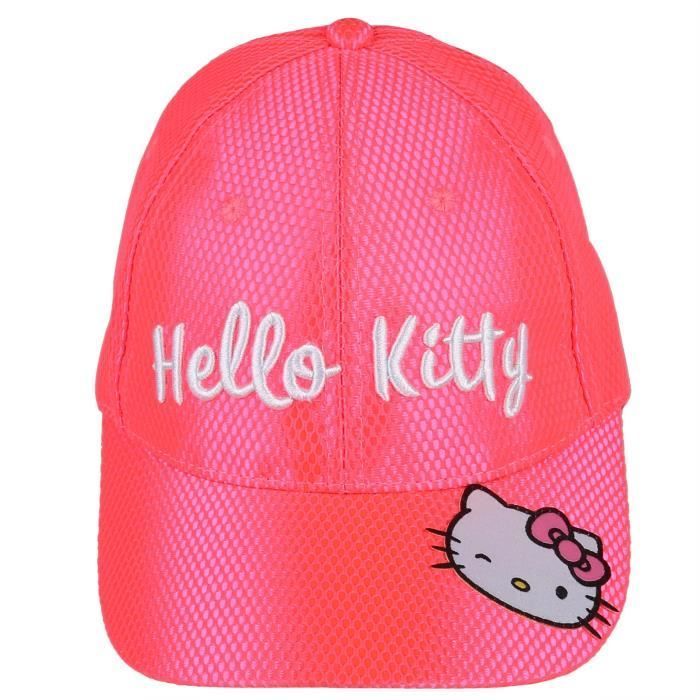Casquette rose pour fille - Hello Kitty - Réglable - Matériau doux et respirant