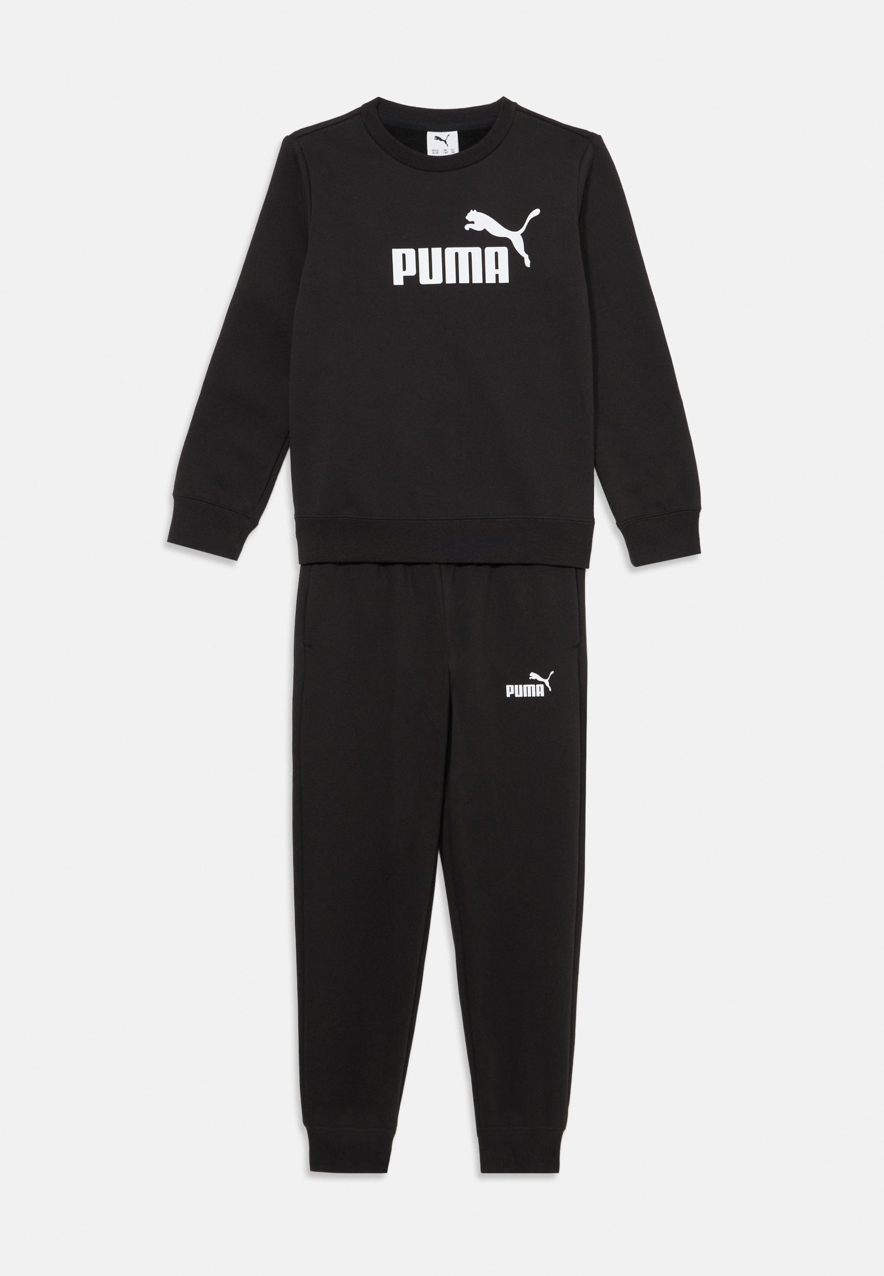 Puma LOGO CREW SUIT UNISEX - Treningsdress - black/white/white