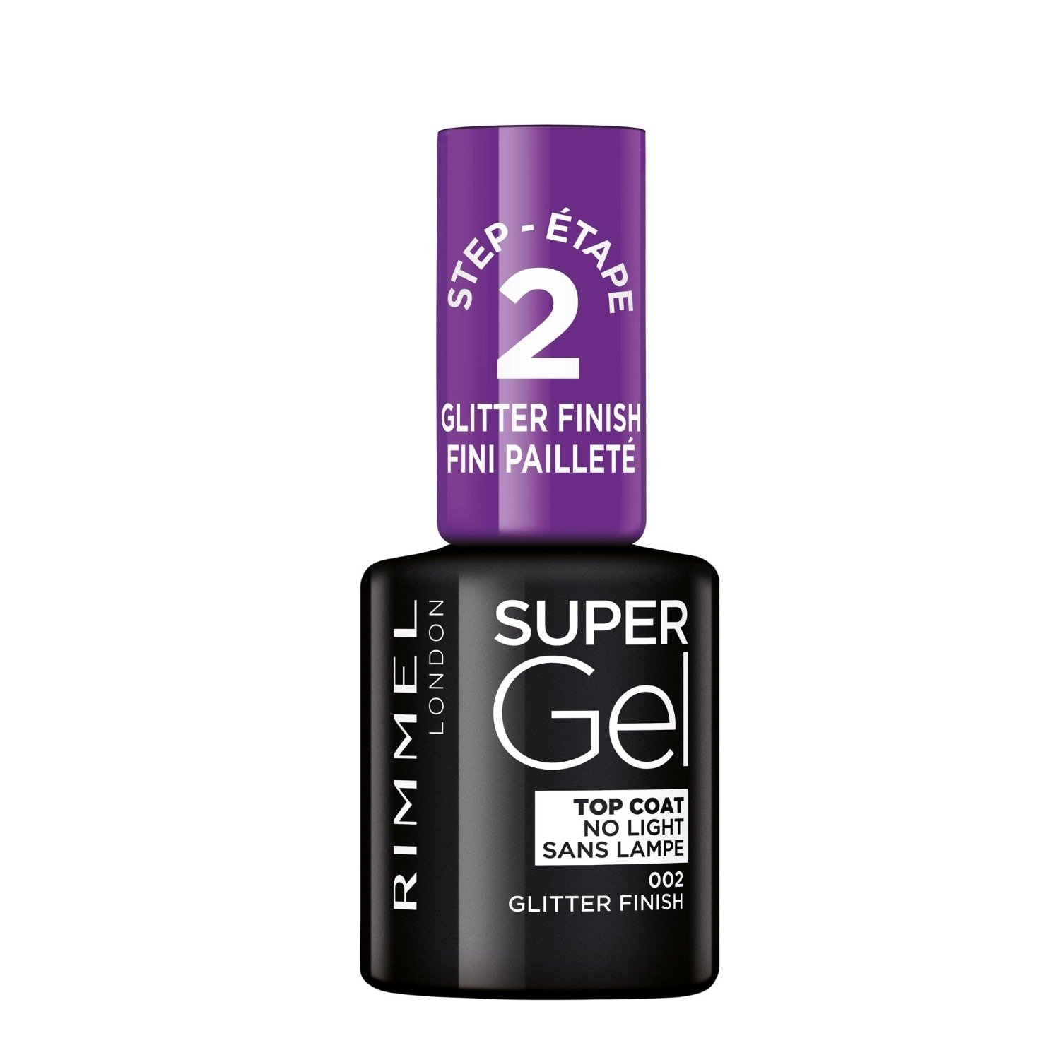 Rimmel London Top Coat Super Gel Topcoat 002 Glitter - 8 ml