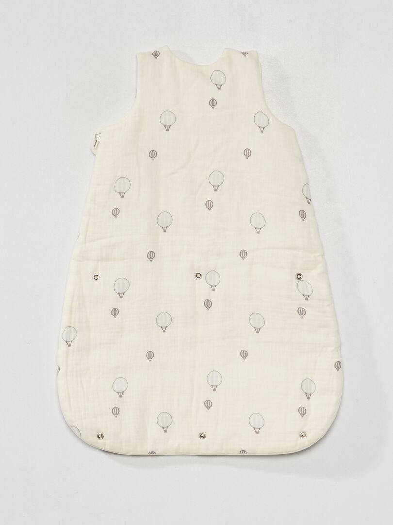 Saco de dormir acolchoado sem mangas - BRANCO