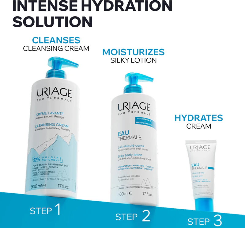 Uriage Hygiène Reinigingscrème, een reinigende en voedende crème voor lichaam en gezicht.