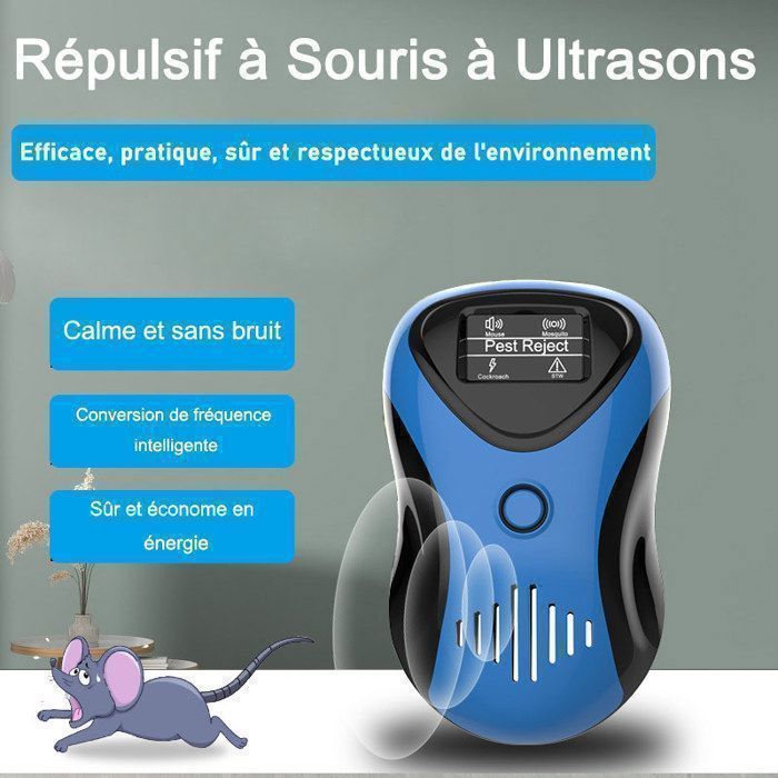 2 stuks rattenverdelger, BYONDSELF® ultrasone verdelger met 4 standen, niet-giftige muizenverdelger voor huishoudelijk gebruik tegen ratten/muizen/kakkerlakken/insecten