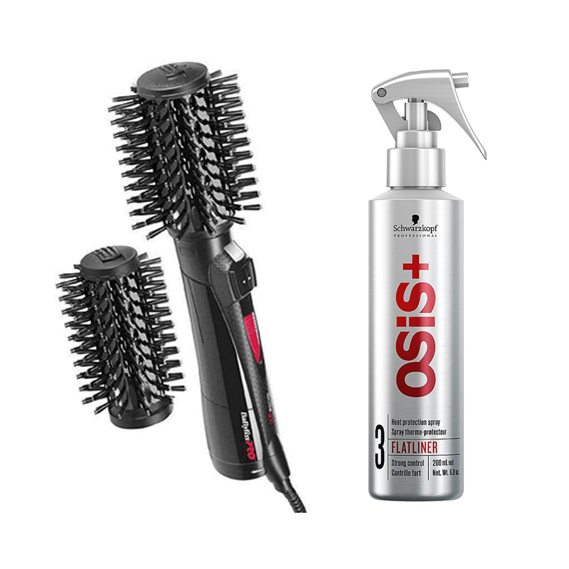 Babyliss Pro Rotating 800 och Osis Flatliner