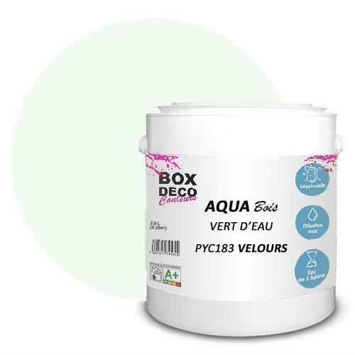 Paint - BOX DECO COLORS - Aqua Wood - 2.5L - Aqua Green - Velvet-Satin