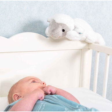 Zazu Baby Sömnnapp Liz Lammet Gosedjur med Ljud och Sensor, Gråtande Lamm, 1 enhet.