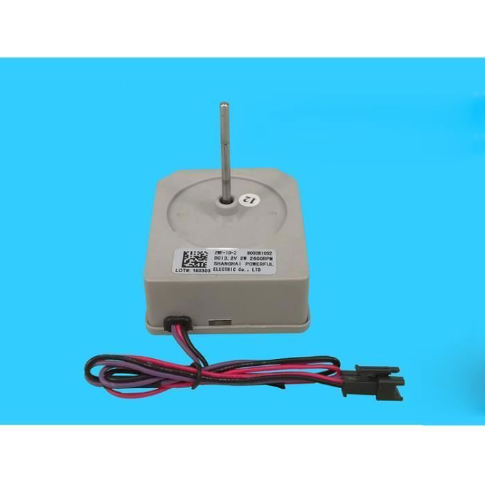 Ventilateur de moteur à courant continu ZWF-10-2 B03081032 DC13.2V 2W pour MeiLing & Réfrigérateur à porte double Rongsheng