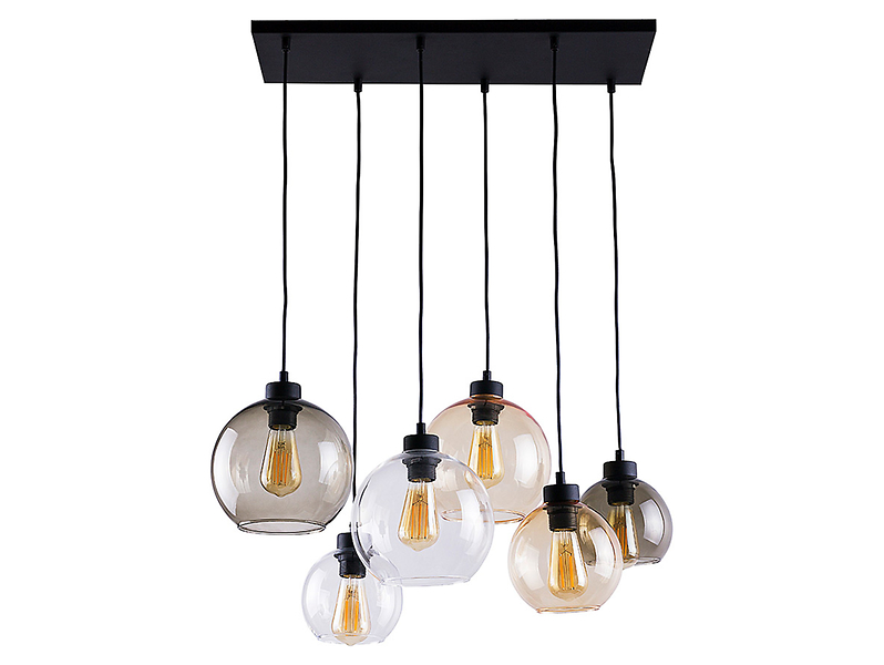 Lampa wisząca Cubus 6-punktowa metalowa czarna