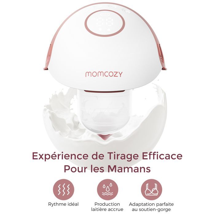 Momcozy Hands-Free Mobile Style Breast Pump | M6, Electric Breast Pump with DoubleFit Flange, 1 Pack, Red