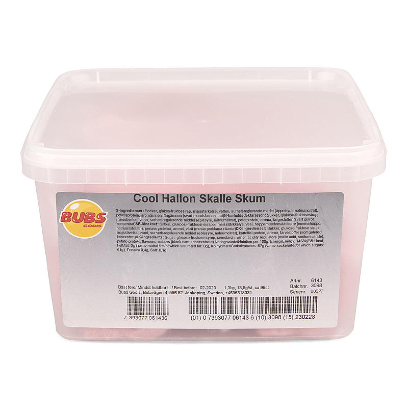Bubs Skumskal 1,3 kg Cool hindbær