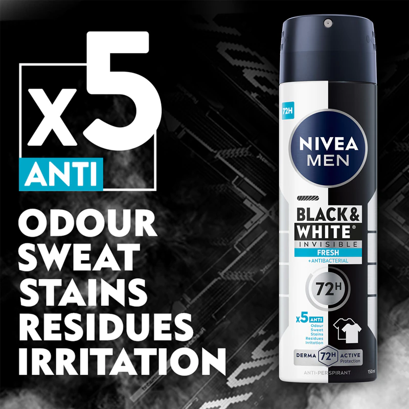 NIVEA MEN Black & White Fresh Antitranspirant mit Spray