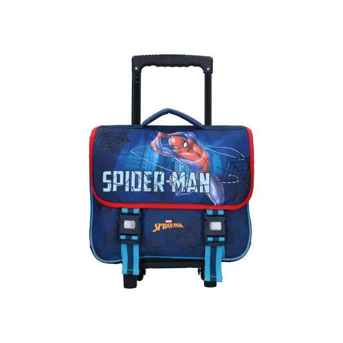Cartable à roulettes Spiderman Rouge/bleu