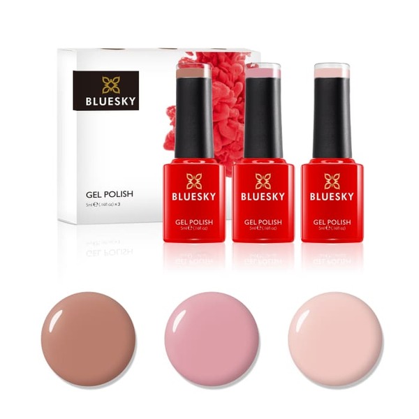 „Bluesky“ mini trio rinkinys „Natural Nudes“ 2 – 5 ml