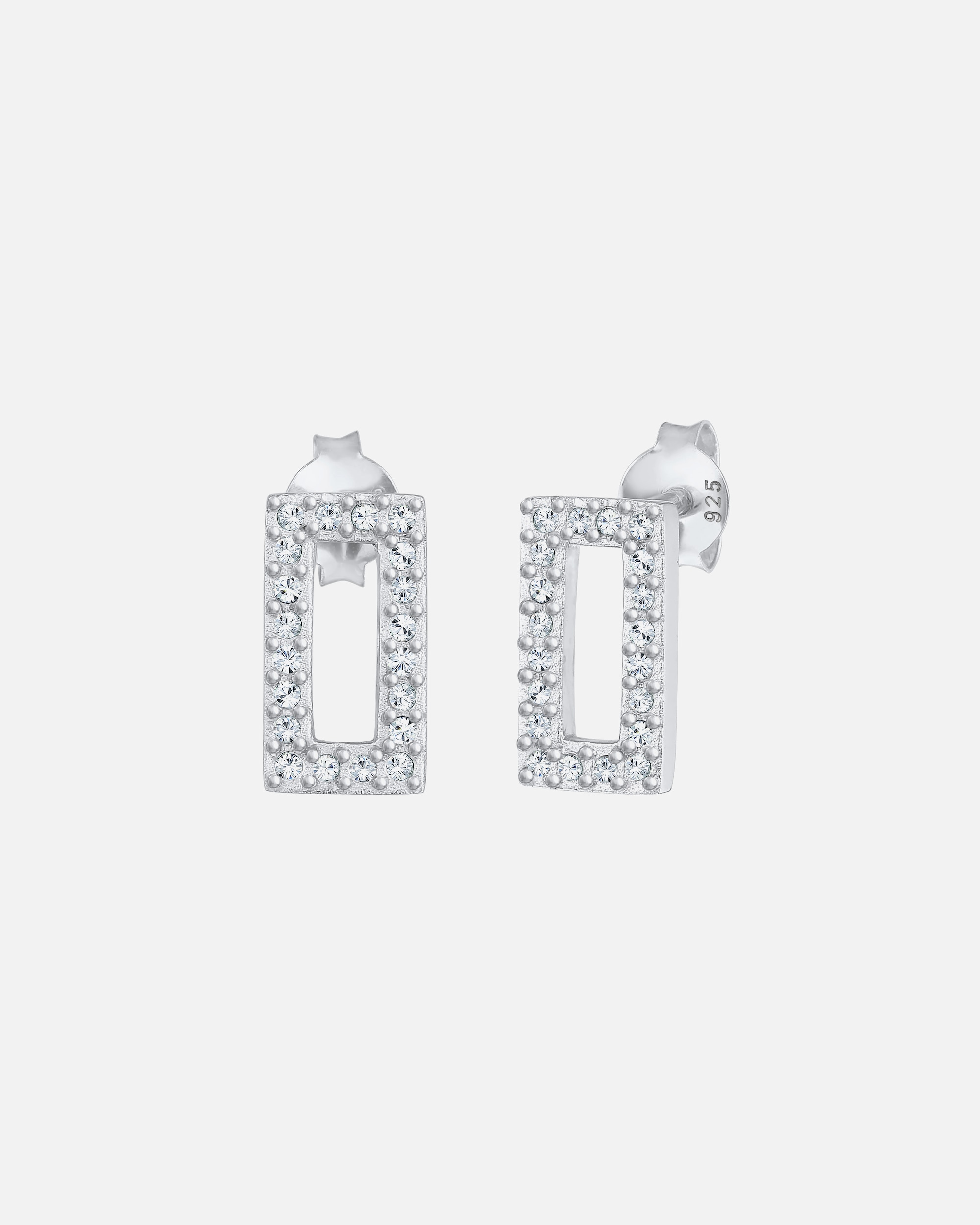 Elli Femmes Boucles d'oreilles Géo avec cristaux en argent sterling 925